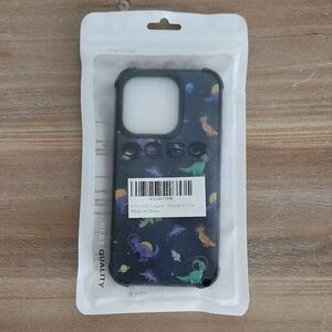 🚀 iPhone 14 Pro Case – Astronaut Dinosaur Cartoon Design, NWT, 6.1”